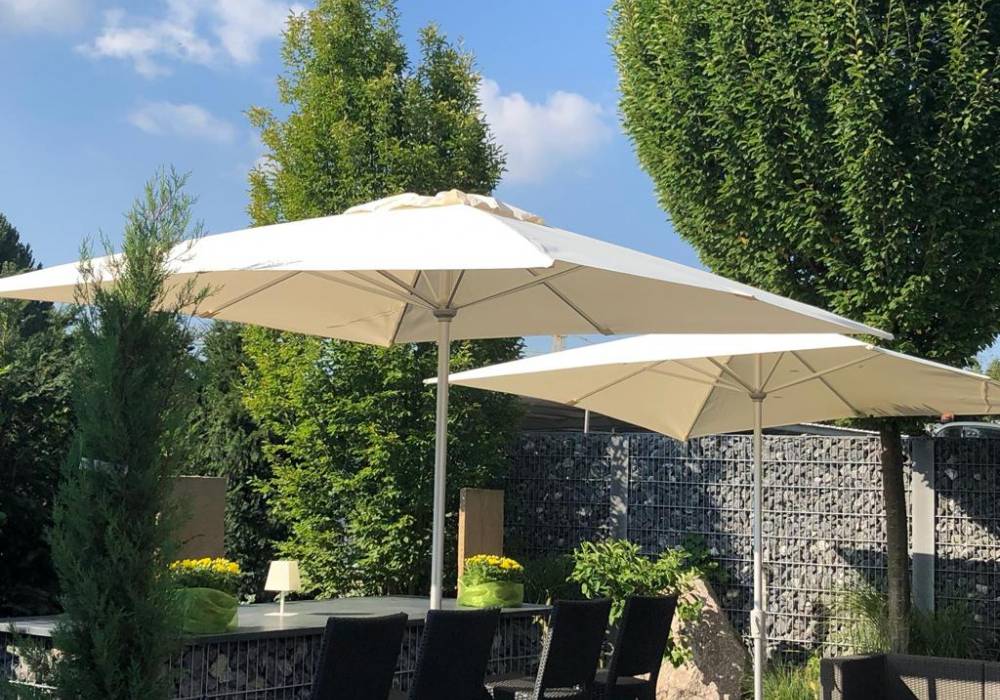 Terrasse Schaugarten, Terrasse, Sitzgruppe, Gartengestaltung, Ausstellung, Gabionen