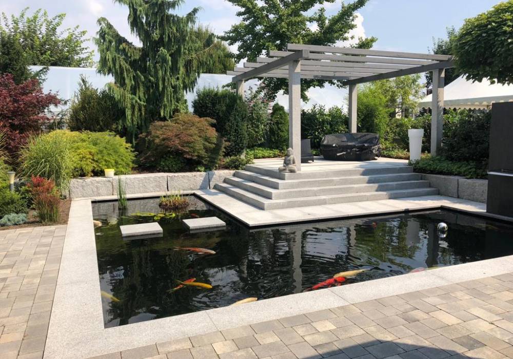 Koiteich Koiteich, Gartengestaltung, Schaugarten, Teichanlage, Wasser im Garteb