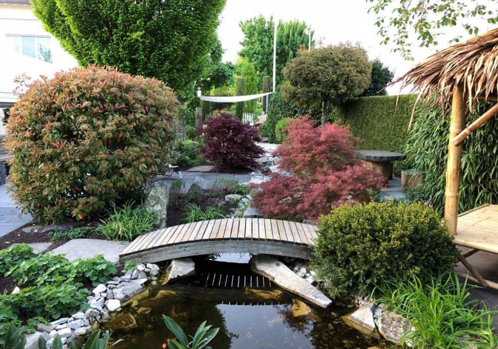 Wasserlauf Gartengestaltung, Wasserlauf, Teichanlage,